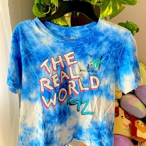 Tie dye mtv slightly cropped shirt size medium